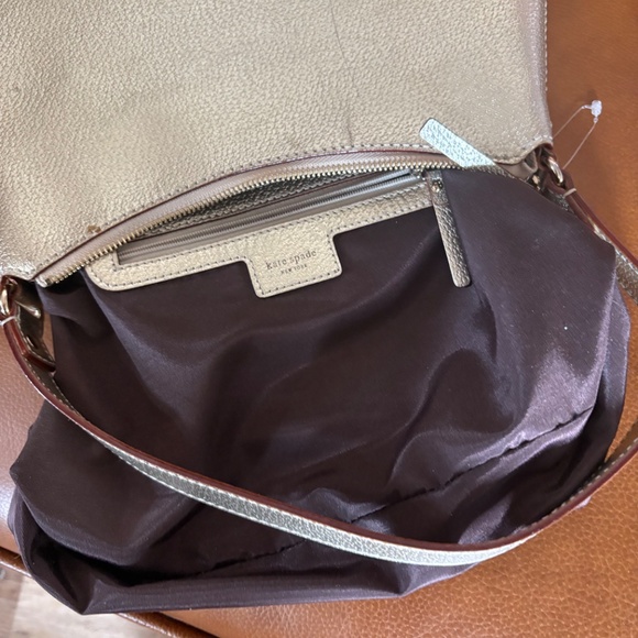 Authentic Kate Spade Gold Shimmery  Leather Cute Shoulder Bag. NWOT - Picture 13 of 14